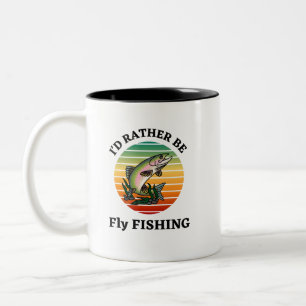 I'd Rather be Fly Fishing Two-Tone Coffee Mug