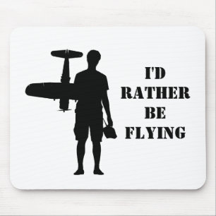 I'd rather be flying mouse mat
