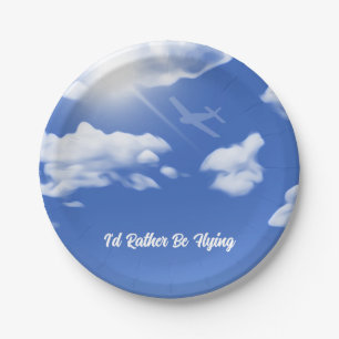 "I'd Rather Be Flying" Plane Party Paper Plates