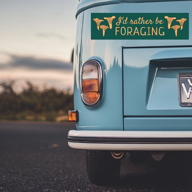 I'd Rather Be Foraging Chanterelle Mushrooms Fungi Bumper Sticker (I'd Rather Be Foraging Chanterelle Mushrooms Fungi Bumper Sticker
)