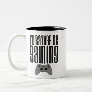 I'd Rather Be Gaming Two-Tone Coffee Mug