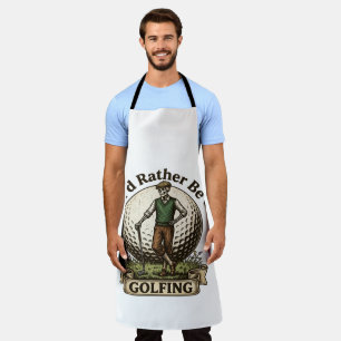 Id Rather Be Golfing  Apron