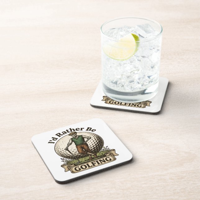 Id Rather Be Golfing  Coaster (Right Side)