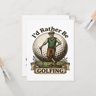 Id Rather Be Golfing  Invitation