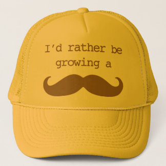 I'd rather be growing a moustache Hat