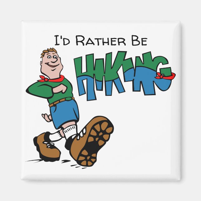 I'D Rather Be Hiking Magnet (Front)