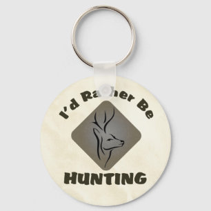 I'd Rather Be Hunting Logo Key Ring