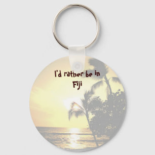 I'd Rather Be in a Tropical Island Key Ring