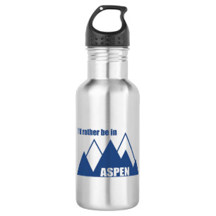 I'd Rather Be In Aspen Colorado Mountain 532 Ml Water Bottle