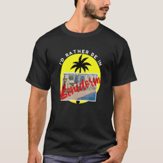I'd Rather Be In Benidorm Beach Vacation Blue T-Shirt