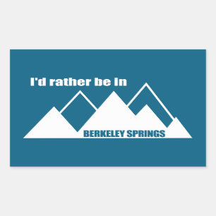 I'd Rather Be In Berkeley Springs Mountain Rectangular Sticker