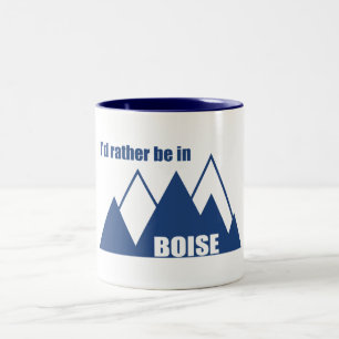 I'd Rather Be In Boise Idaho Mountain Two-Tone Coffee Mug