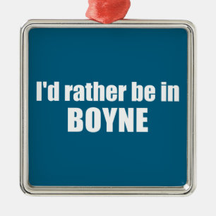 I'd Rather Be In Boyne Michigan Metal Tree Decoration