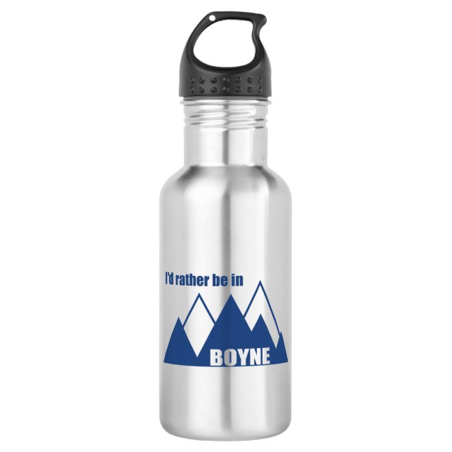 I'd Rather Be In Boyne Michigan Mountain 532 Ml Water Bottle (Front)