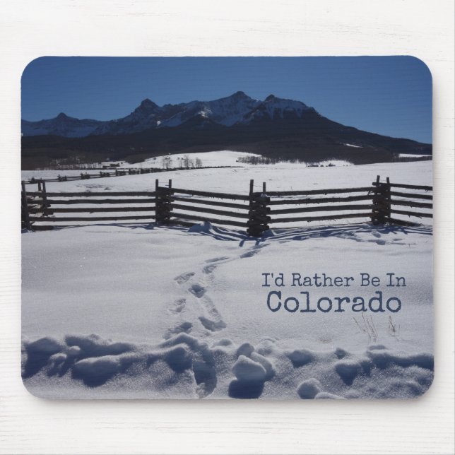 I'd Rather Be in Colorado Landscape Photograph Mouse Mat (Front)