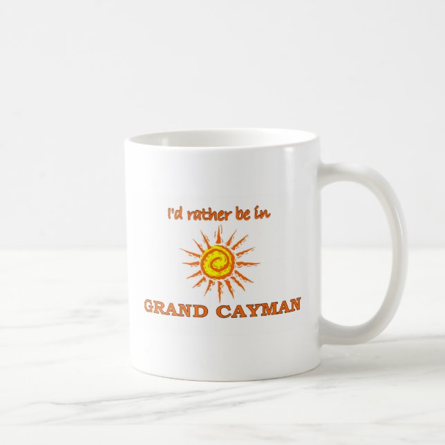 I'd Rather Be in Grand Cayman Coffee Mug (Right)