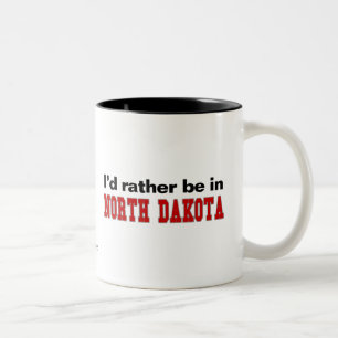 I'd Rather Be In North Dakota Two-Tone Coffee Mug