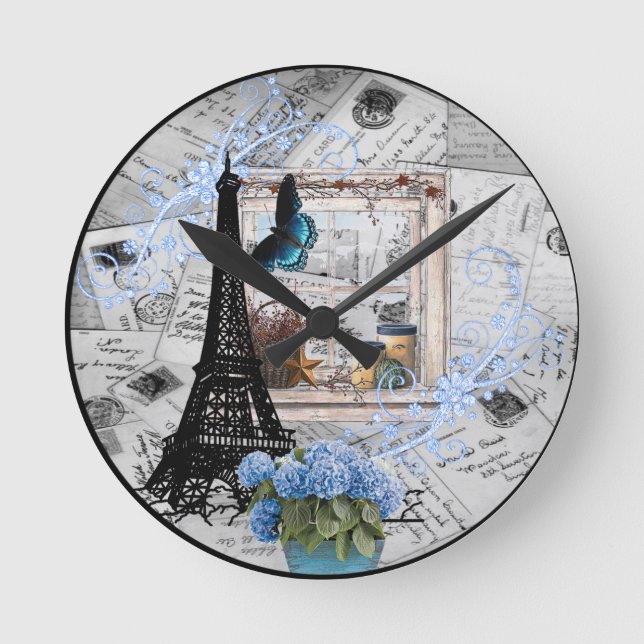I'd Rather Be In Paris Wall Clock (Front)