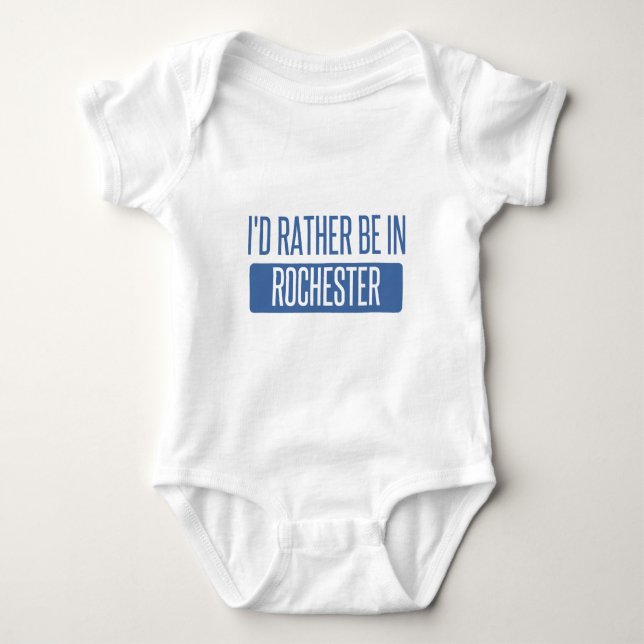 I'd rather be in Rochester NY Baby Bodysuit (Front)