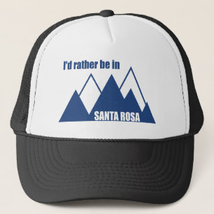 I'd Rather Be In Santa Rosa California Mountain Trucker Hat
