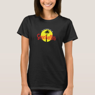 I'd Rather Be in Seychelles - Beach Vacation Blue  T-Shirt