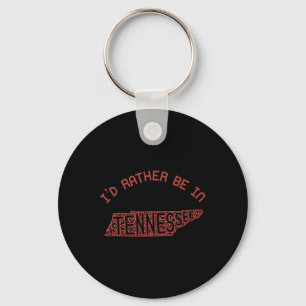 Id Rather Be In Tennessee Vintage State Heart Vaca Key Ring