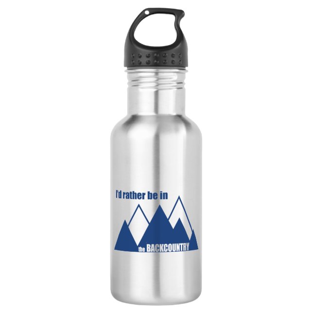 I'd Rather Be In The Backcountry Mountain 532 Ml Water Bottle (Front)