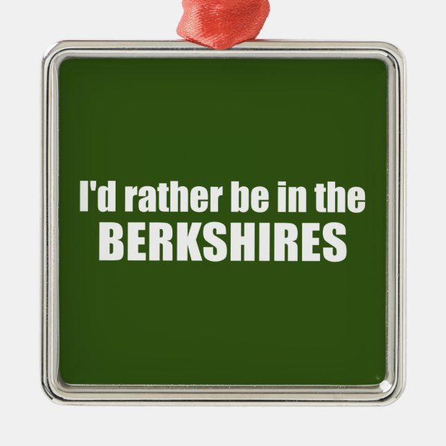 I'd Rather Be In The Berkshires Metal Tree Decoration (Front)