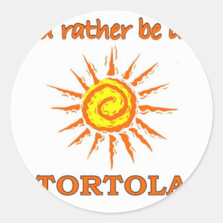 I'd Rather Be in Tortola Classic Round Sticker