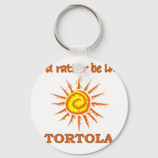 I'd Rather Be in Tortola Key Ring