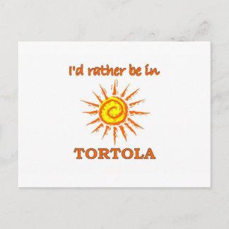 I'd Rather Be in Tortola Postcard