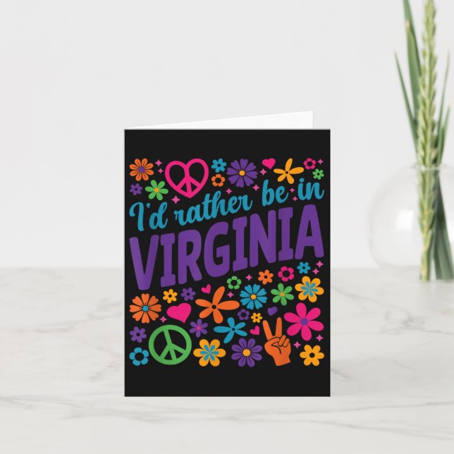 I'd Rather Be In Virginia  Card (Front)
