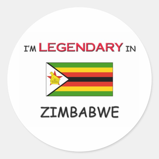 I'd Rather Be In ZIMBABWE Classic Round Sticker (Front)