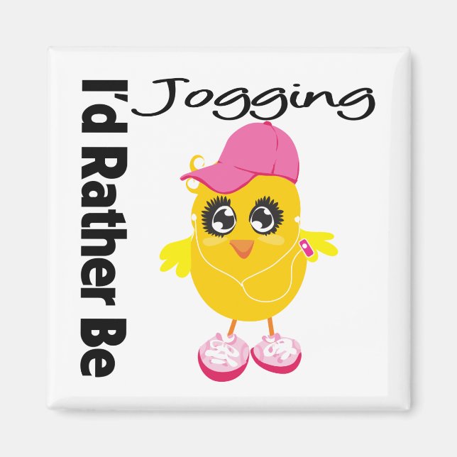 I'd Rather Be Jogging Magnet (Front)