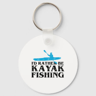 I'd Rather Be Kayak Fishing Cute Love To Kayak Gif Key Ring