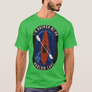 Id Rather Be Kayaking On Harlow Lake in MI T-Shirt