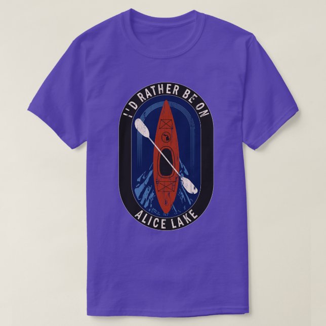 Id Rather Be Kayaking On Lake in MI T-Shirt (Design Front)