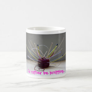 I'd rather be knitting... coffee mug