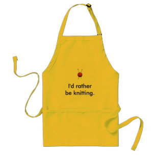 I'd Rather Be Knitting ... Standard Apron