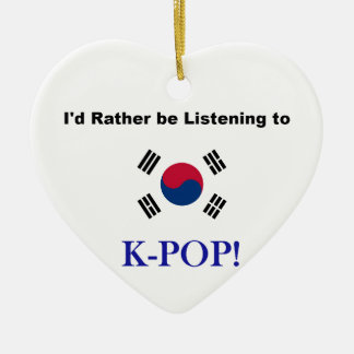 I'd Rather be Listening to KPOP! Ceramic Tree Decoration