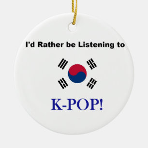 I'd Rather be Listening to KPOP! Ceramic Tree Decoration