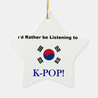 I'd Rather be Listening to KPOP! Ceramic Tree Decoration