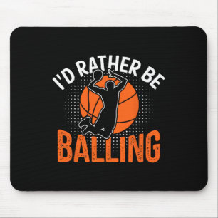 I'd Rather Be Lling Funny Sketll Player Quote Mouse Mat
