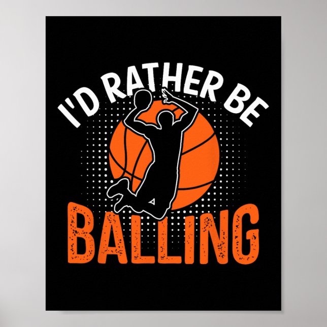 I'd Rather Be Lling Funny Sketll Player Quote  Poster (Front)