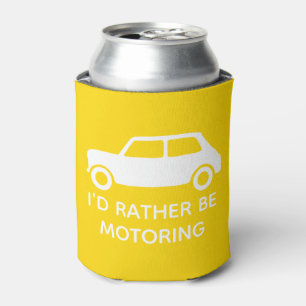 I'd rather be Motoring Mini Cooper - Yellow - Can Cooler