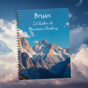 I'd Rather be Mountain Climbing Personalised Notebook