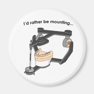 "I'd Rather Be Mounting" magnet