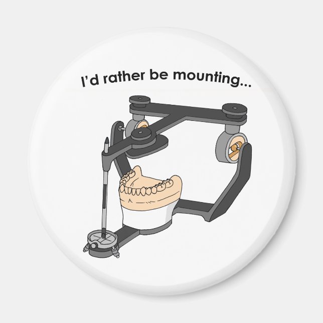 "I'd Rather Be Mounting" magnet (Front)