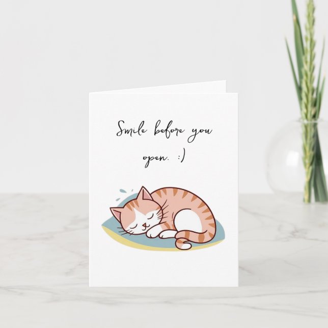 I'd Rather Be Napping With You Thank You Card (Front)