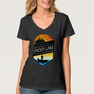 I'd Rather Be On Spider Lake Wisconsin Fishing T-Shirt